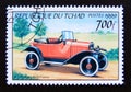 Postage stamp Chad 2000. 1919 Citroen 5CV oldtimer car