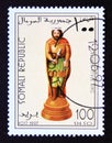 Postage stamp Cinderella 1997. King Chess piece