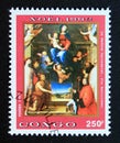 Postage stamp Congo 1992. Carondelet Madonna painting