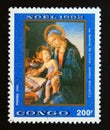 Postage stamp Congo 1992. Christmas painting