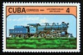 Postage stamp Cuba 1984. Antique Steam Locomotive