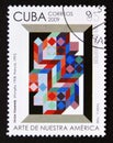 Postage stamp Cuba, 2009, Art by Victor Vasarely