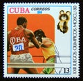 Postage stamp Cuba 1980. Boxing contestants