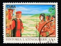 Postage stamp Cuba 1992. Columbus Meeting natives