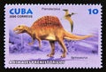 Postage stamp Cuba, 2006. Spinosaurus, Pterodactylus prehistoric dinosaur