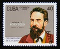 Postage stamp Cuba 1993. Wilhelm Conrad Roentgen Scientist