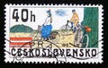 Postage stamp Czechoslovakia, 1979, Classic Bicycles, 1910