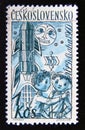 Postage stamp Czechoslovakia, 1961. Difficulties with the moon