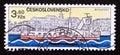 Postage stamp Czechoslovakia, 1982, Ferry boat, Budapest