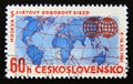 Postage stamp Czechoslovakia, 1961. Fifth World Congress of Trade Unions, Moscow