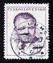 Postage stamp Czechoslovakia, 1949. Klement Gottwald, president portrait Royalty Free Stock Photo