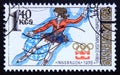 Postage stamp Czechoslovakia 1976, Olympic games figure ice skating