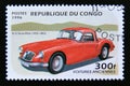 Postage stamp Congo Democratic Republic Brazzaville, 1996. MG Serie MGA 1955 vintage car