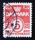 Postage stamp Denmark, 1938. Figure wave type number 5