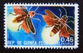 Postage stamp Equatorial Guinea, 1978. Firefly Lampyridae insect Royalty Free Stock Photo