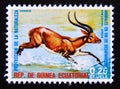 Postage stamp Equatorial Guinea, 1974. Lechwe Kobus leche