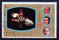 Post stamp Fujeira with apollo spaceship and astronauts apollo 12 mission Royalty Free Stock Photo