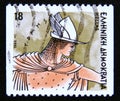 Postage stamp Greece, 1986. Gods of Olympus Hermes Greek Mythology