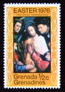 Postage stamp Grenada Grenadines, 1976. Christ mocked, painting by Bosch