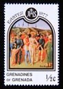 Postage stamp Grenada Grenadines, 1977. Easter Painting by Fra Angelico Royalty Free Stock Photo