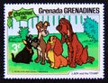 Postage stamp Grenada Grenadines 1981. Jock, Tramp, Trusty, Lady Royalty Free Stock Photo