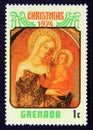 Postage stamp Grenada, 1974. Madonna and Child Painting Niccolo di Pietro Royalty Free Stock Photo