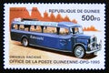 Postage stamp Guinea, 1995. Autocar M.A.N 1934 bus