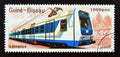 Postage stamp Guinea Bissau 1989. C.a.f. electric Rail Transportation