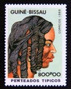 Postage stamp Guinea Bissau, 1989. Typical Traditional hairstyle