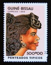 Postage stamp Guinea Bissau, 1989. Typical Traditional hairstyle