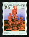 Postage stamp Guinea 1997. Chinese chess pieces Royalty Free Stock Photo