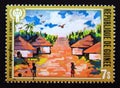 Postage stamp Guinea 1980. Village life in the country