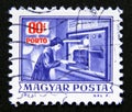 Postage stamp Hungary, 1973. Automat for registering parcels