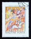 Postage stamp Hungary 1971. Basarab victory over king Karoly Robert