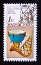 Postage stamp Hungary, Magyar, 1985. George Frideric Handel musician Royalty Free Stock Photo