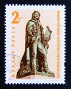 Postage stamp Hungary, Magyar 1973. Mihaly Csokonai VitÃÂ©z poet Royalty Free Stock Photo