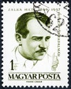 A post stamp printed in HUNGARY shows a portrait of Mate Zalka dedicated to the 65th Anniversary of the Birth of Mate Zalka