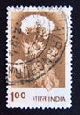 Postage stamp India, 1980. Hybrid Cotton Gossypium Royalty Free Stock Photo