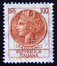 Postage stamp Italy, 1959, Coin of Syracuse Royalty Free Stock Photo