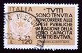 Postage stamp Italy, 1977, Encouragement to Taxpayers Royalty Free Stock Photo