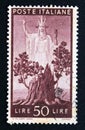 Postage stamp Italy, 1945, Tree in bloom and Italy