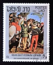 Postage stamp Laos 1983. Adoration of the Kings painting