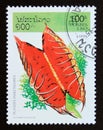Postage stamp Laos, 1995. Dionaea muscipula insect eating plant flower