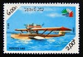 Postage stamp Laos, 1985. Mf-5 flying boat aircraft