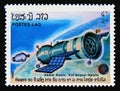 Postage stamp Laos, 1985. Soyuz spacecraft