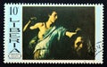 Postage stamp Liberia 1969. David and Goliath painting