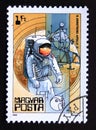 Postage stamp Magyar, Hungary, 1982, astronaut Armstrong, Apollo 11, 1969