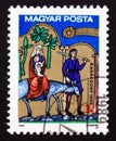Postage stamp Magyar, Hungary, 1989, Flight to Egypt