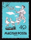 Postage stamp Magyar, Hungary, 1959. Matt, the Goose Boy folk fairy tale