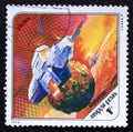 Postage stamp Magyar, Hungary, 1978, Spaceship near Phobos